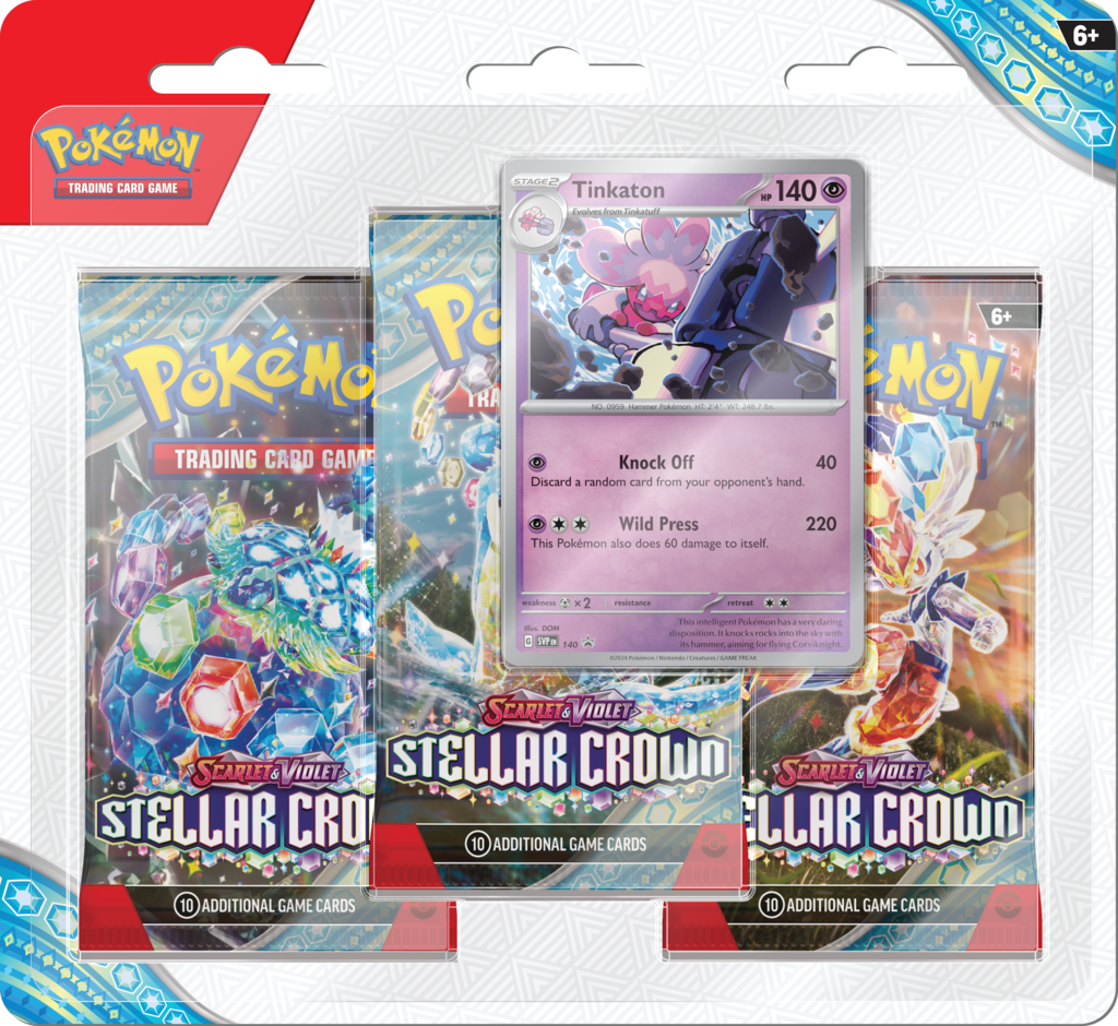 Pokemon Stellar Crown - 3-Pack Blister - Afbeelding 2