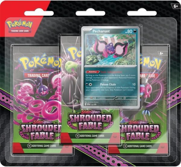Pokemon Shrouded Fable - 3-Pack Blister - Pecharunt