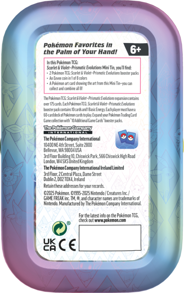 Pokemon Prismatic Evolutions - Mini Tin - Afbeelding 9