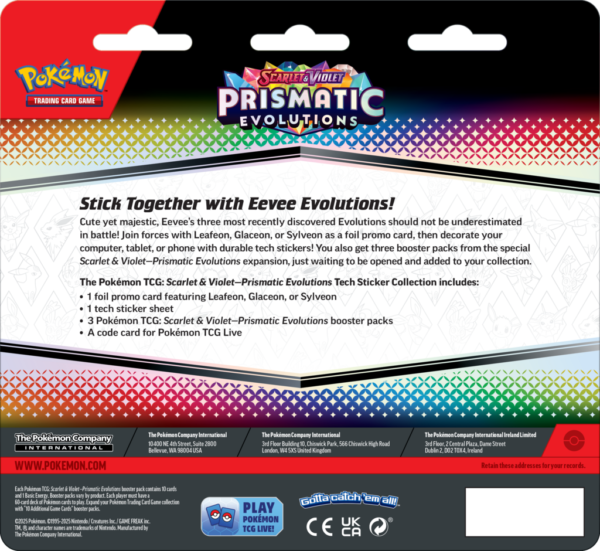 Pokemon Prismatic Evolutions - Tech Sticker Blister - Afbeelding 2